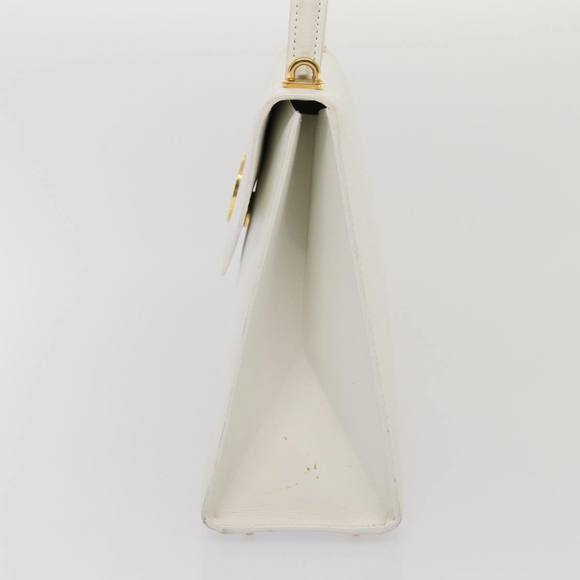 CELINE Shoulder Bag Leather 2way White Auth 83132 - Picture 4 of 16